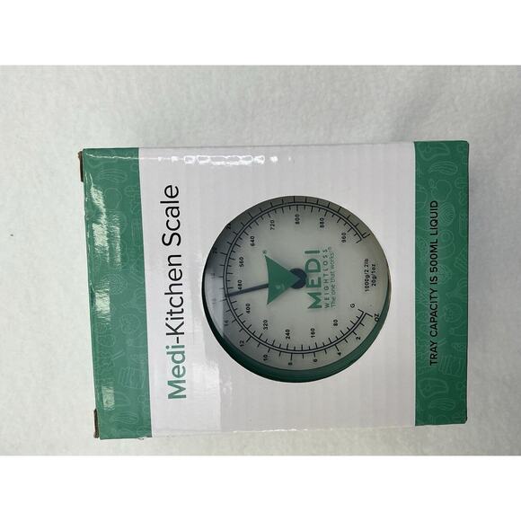 MEDI Weight Loss Food Scale 50g x 1/4oz 450g / 16oz Total Green New Sealed - Picture 9 of 12